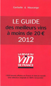 Le Guide 2012 des meilleurs vins à moins de 20 €