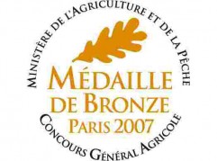 Médaille de Bronze - Concours Général Agricole - Paris 2007